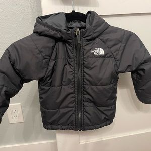 3t black north face reversible jacket